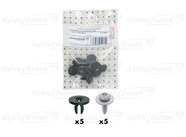 Monteringssett til bunnplate i plast Ford Fiesta 2008-2012 