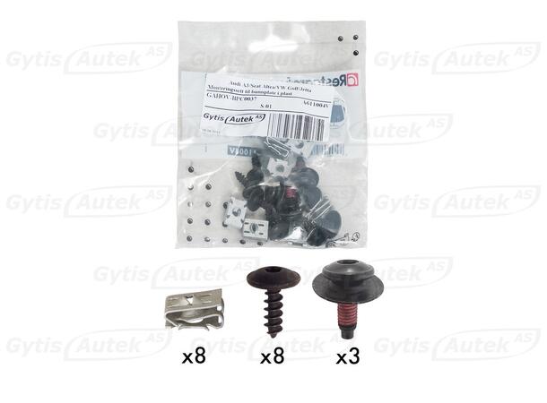 Monteringssett til bunnplate i plast VW Golf V 2004-2009 