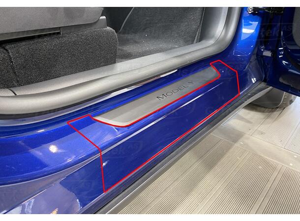 PPF folie | Tesla Model Y 2021-> | Dørterskel gytisautek.no