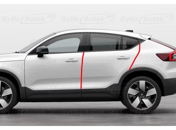 PPF folie | Volvo C40 Recharge 2022-> | Dørkant | gytisautek.no