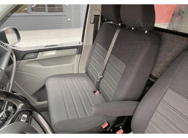 Setetrekk. 1 + 2 seter. Stoff VW T5 2003-2015 