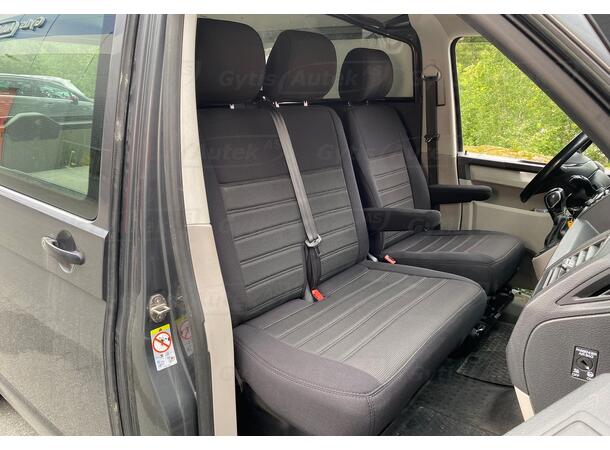 Setetrekk. 1 + 2 seter. Stoff VW T5 2003-2015 