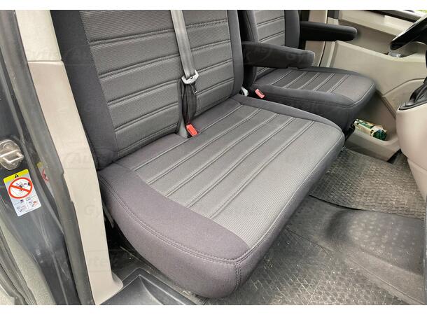 Setetrekk. 1 + 2 seter. Stoff VW T5 2003-2015 