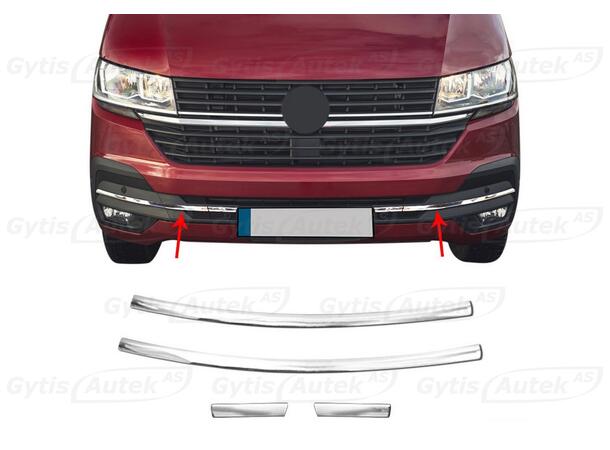 Frontfanger dekor. Stål VW T6.1 2019-2024 