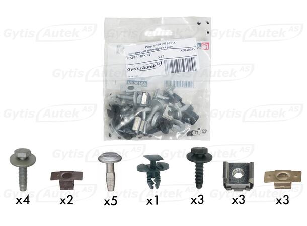 Monteringssett til bunnplate i plast Peugeot 508 2011-2018 