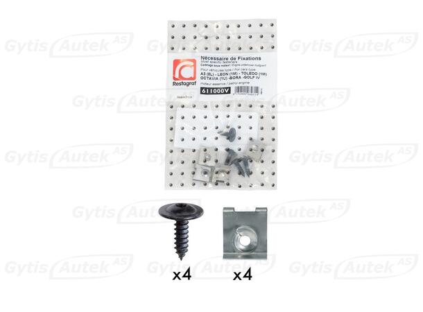 Monteringssett til bunnplate i plast Seat Leon 1998-2006 Bensin 