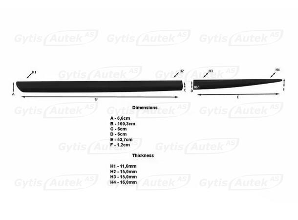 Sidelister | Toyota Yaris Cross 2022-> | gytisautek.no