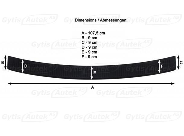 Bakfangerbeskytter til Suzuki SX4 S-Cross 2013-> | gytisautek.no