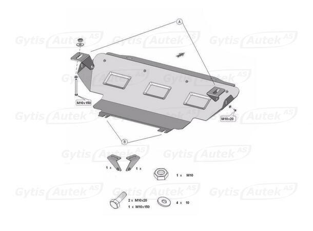 Bunnplate - Motordeksel | Nissan Navara 2016-2022 | gytisautek.no