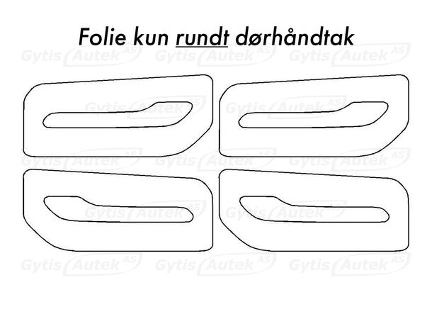 Dørhåndtakbeskyttere. Folie. PPF Tesla Model 3 2023-> 
