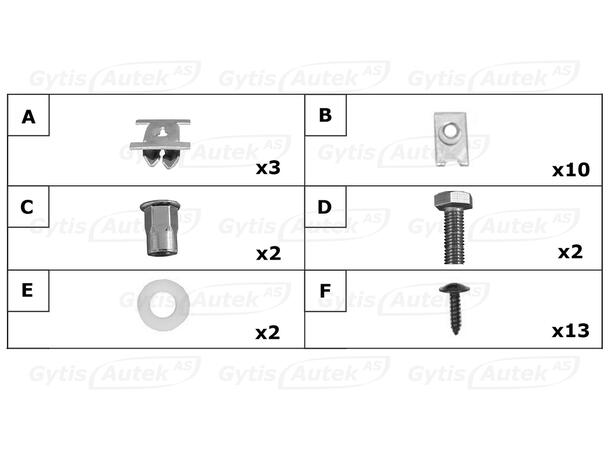 Mont.sett til bunnplate GAFIA-BPP05D Toyota Proace Max 2024-> 