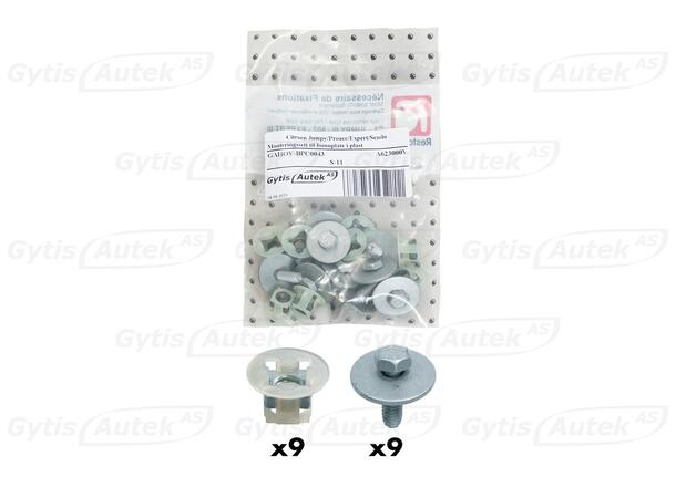 Monteringssett til bunnplate i plast Peugeot 807 2002-2010 