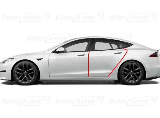 PPF folie | Tesla Model S 2022-> | Dørkant | gytisautek.no