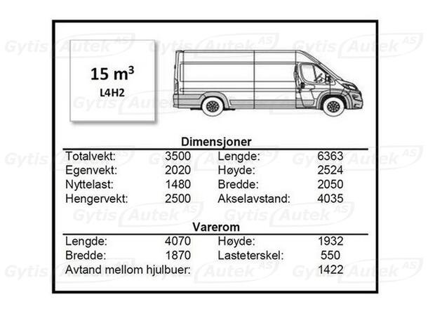 Vareromsmatte til Opel Movano 2022-> | gytisautek.no