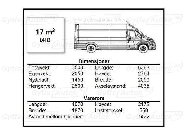 Vareromsmatte til Opel Movano 2022-> | gytisautek.no