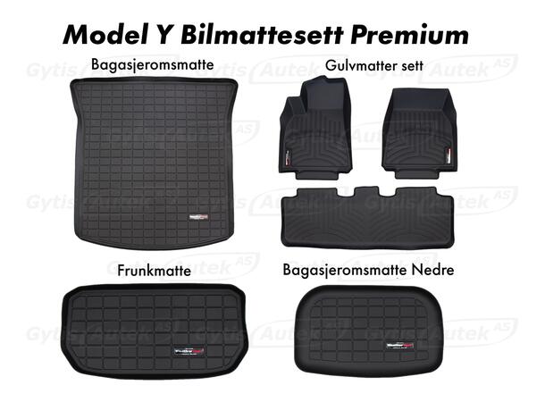 Bilmattesett | Tesla Model Y 2021-> | gytisautek.no