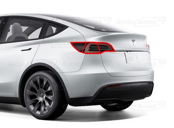 Lyktbeskyttere | PPF-folie | Tesla Model Y 2021-2025 | gytisautek.no
