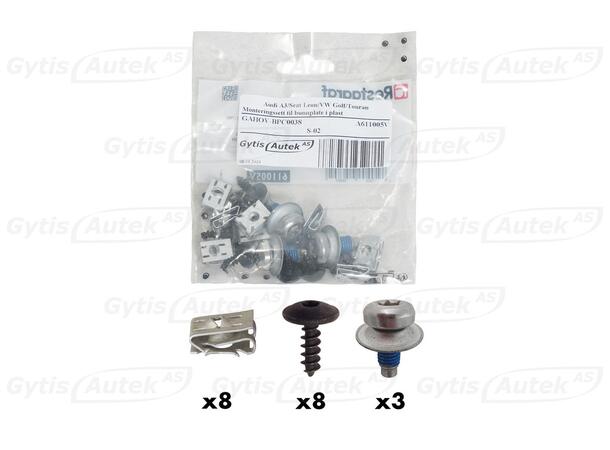 Monteringssett til bunnplate i Plast/ALU VW Caddy 2004-2015 