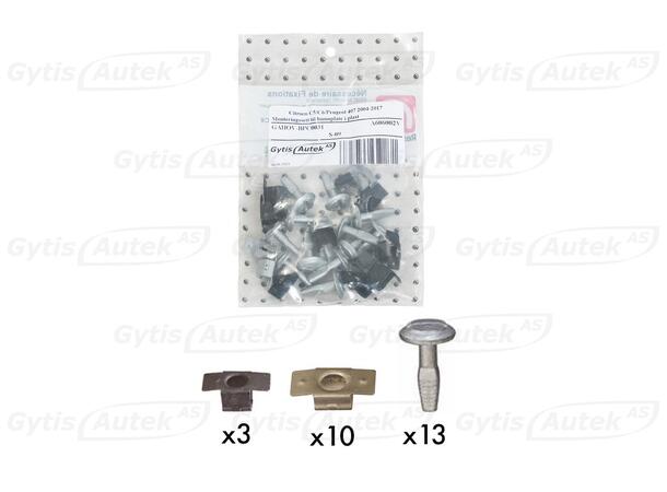 Monteringssett til bunnplate i plast Peugeot 407 2004-2010 