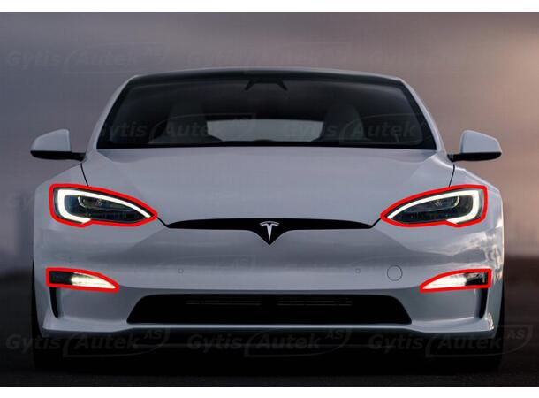 PPF folie | Tesla Model S 2022-> | Lykter | gytisautek.no