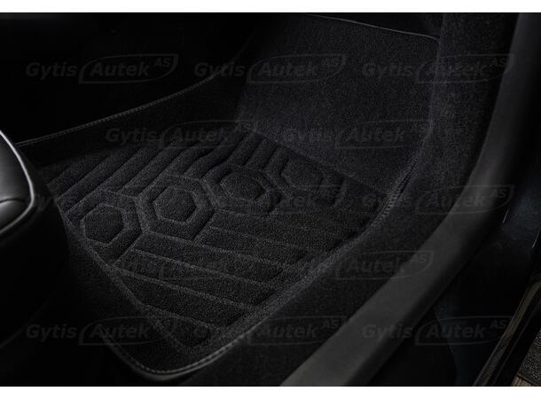 Gulvmatter. 3D Stoff med kant Tesla Model 3 2023-> 