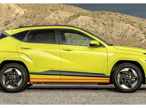 Kanalbeskyttere. Folie. PPF Hyundai Kona EV 2023-> 