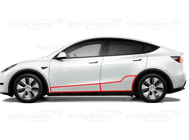 PPF-folie til dør | Tesla Model Y 2021-> | gytisautek.no