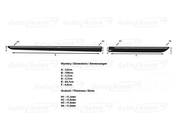 Sidelister | Toyota Corolla Cross 2023-> | gytisautek.no
