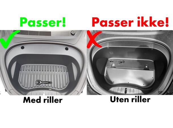 Bagasjeromsmatte | Tesla Model 3 2020-> | gytisautek.no