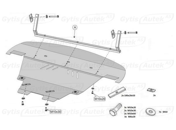 Bunnplate | Opel Vivaro 2015-2019 | gytisautek.no