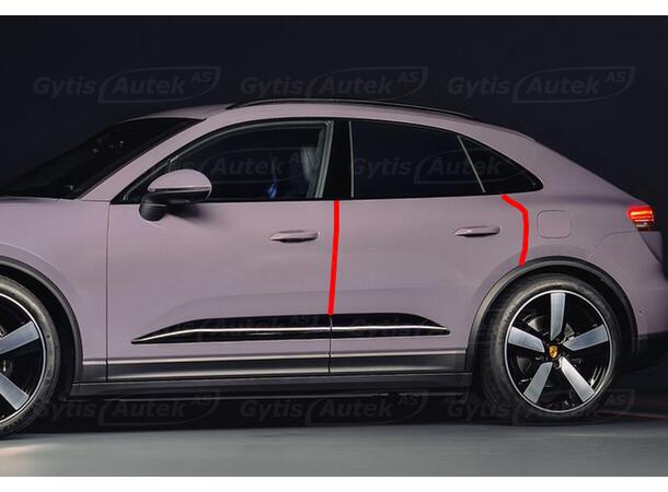 PPF-folie til dørkant | Porsche Macan EV 2024-> | gytisautek.no