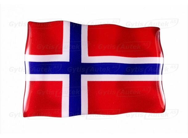 3D klistremerke. Norges flagg Universalt 