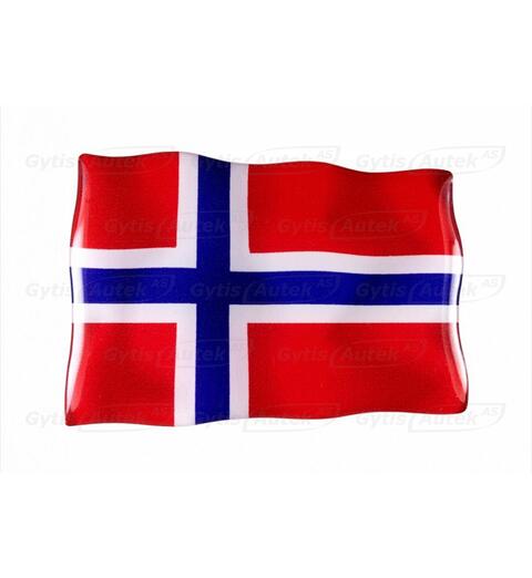 3D klistremerke. Norges flagg Universalt
