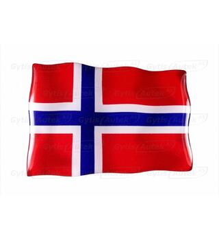 3D klistremerke. Norges flagg Universalt
