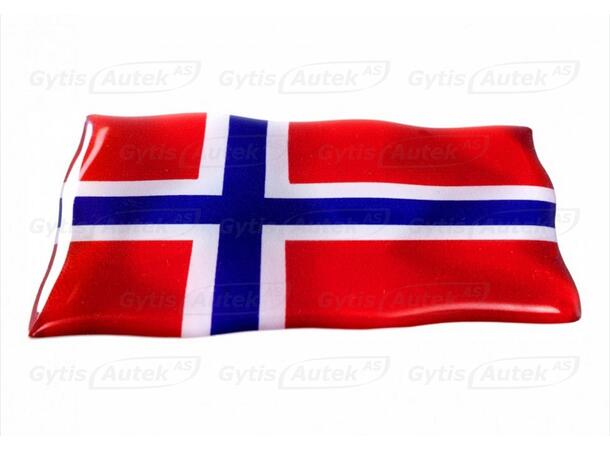 3D klistremerke. Norges flagg Universalt 