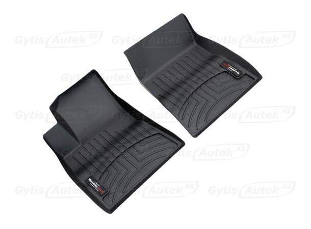 Gulvmatter. Foran. Plast Tesla Model 3 2018-2023 