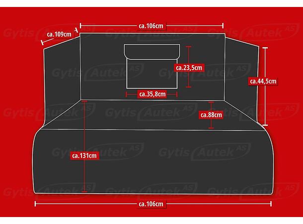 Bagasjeromsbeskytter med bakfangerteppe Universalt