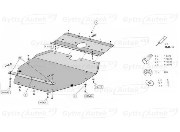 Bunnplate til Hyundai Coupe GK 2001-2008 | gytisautek.no