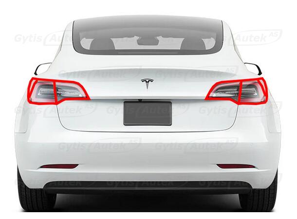 Lyktbeskyttere | PPF-folie | Tesla Model 3 2018-2023 | gytisautek.no