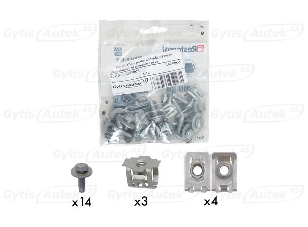 Monteringssett til bunnplate i plast Peugeot 2008 2020-> 