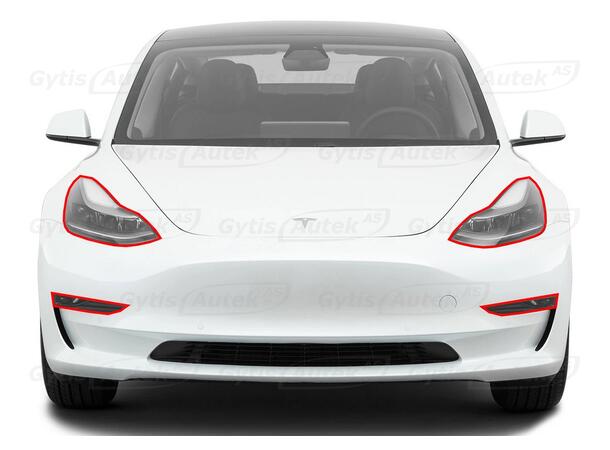PPF folie | Tesla Model 3 2018-> | Lykter | gytisautek.no