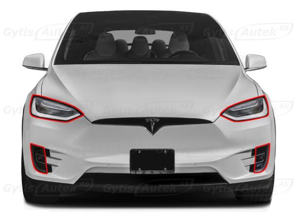 PPF folie | Tesla Model X 2016-2021 | Lykter | gytisautek.no