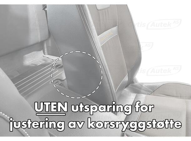 Setetrekk. 1 + 1 seter. Kunstskinn Ford Ranger 2019-2022 