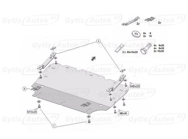 Bunnplate | Audi A6 2011-2018 | gytisautek.no