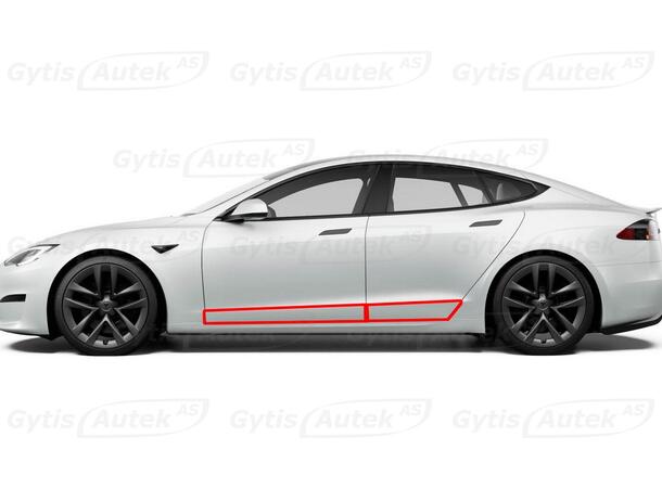 Dørbeskyttere. Folie. PPF Tesla Model S 2022->