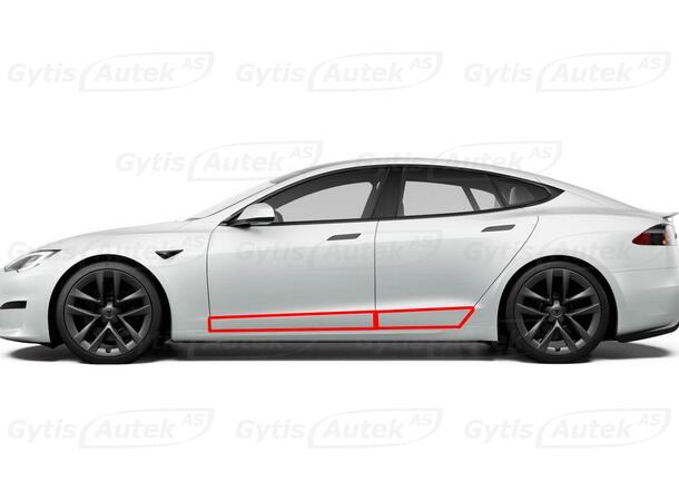 Dørbeskyttere. Folie. PPF Tesla Model S 2022-> 