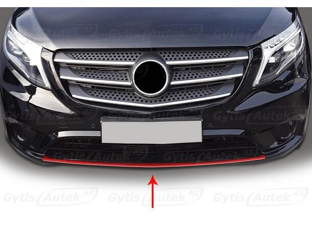 Frontfanger dekor. Rød. Stål MB Vito W447 2015-> 