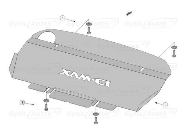 Bunnplate. Stål Isuzu D-Max 2021-> 