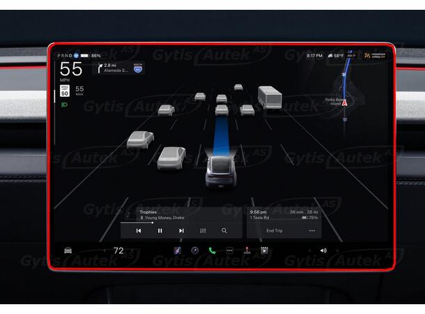 Skjermbeskytter | Tesla Model Y 2025-> Juniper | gytisautek.no