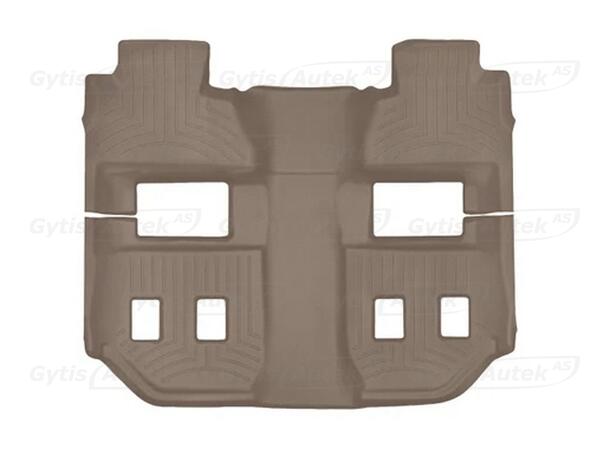 Gulvmatte. 2+3. rad. Beige. Plast Chevrolet Suburban 2015-2020 